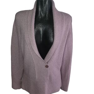 Reitmans Light Pink Pullover Cardigan Sweater With Shawl Style Collar L